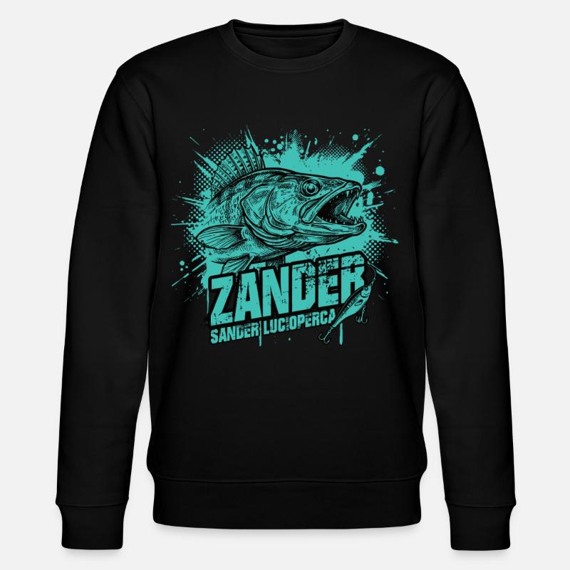 Zander Angler : Le chasseur de prédateurs - Sweat bio CHANGER Stanley/Stella Unisexe - noir