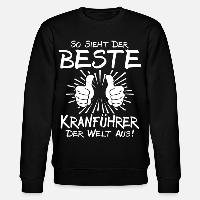 Bester Kranführer - Stanley/Stella Unisex Bio-Sweatshirt CHANGER  - Schwarz