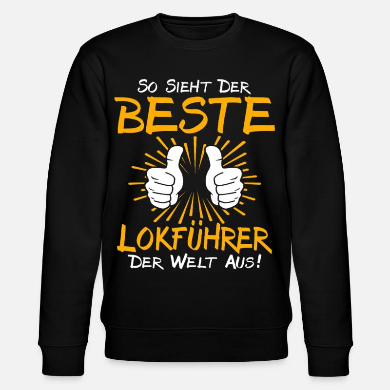 Lokführer Geschenkidee - Stanley/Stella Unisex Bio-Sweatshirt CHANGER  - Schwarz