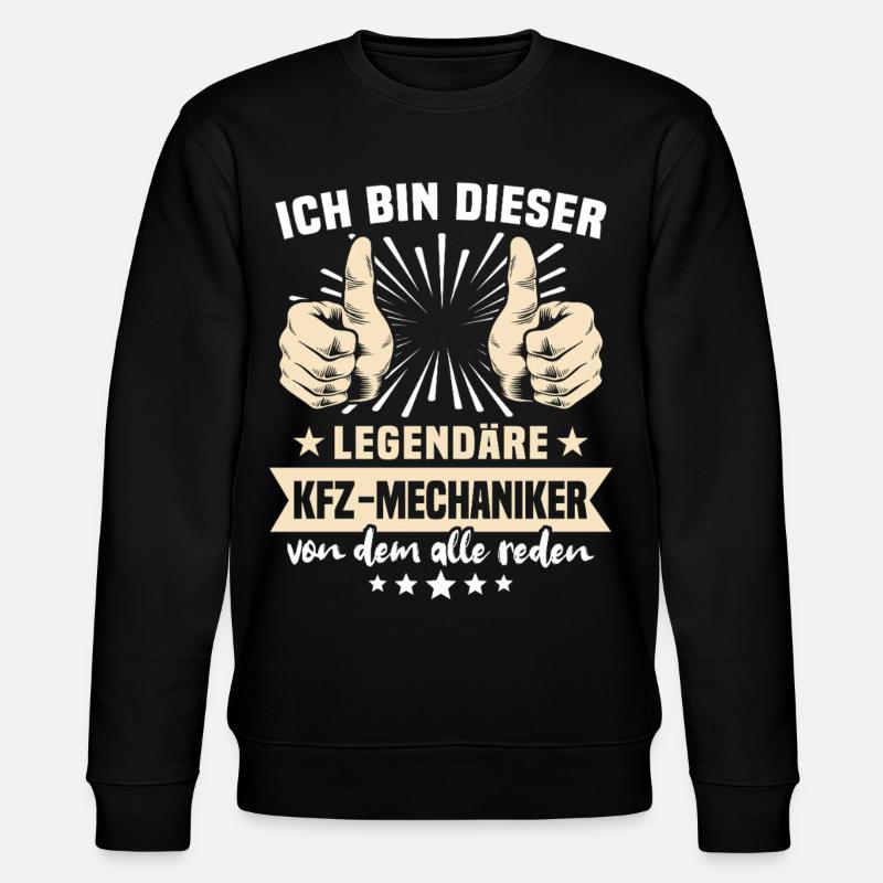 KFZ-Mechaniker Sprüche - Stanley/Stella Unisex Bio-Sweatshirt CHANGER  - Schwarz