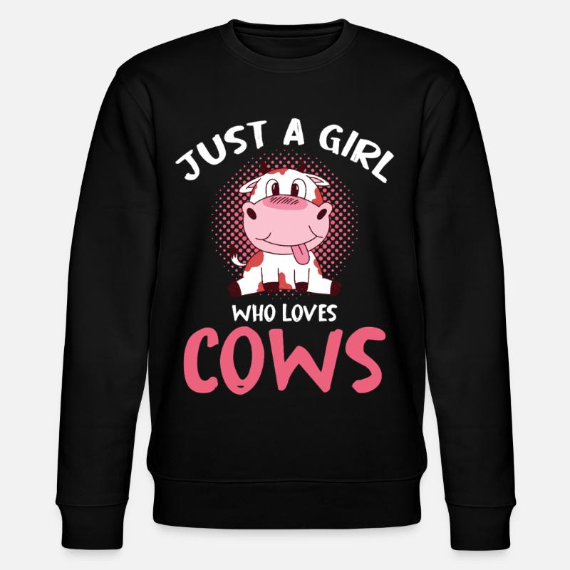 Une seule fille aime les vaches - Sweat bio CHANGER Stanley/Stella Unisexe - noir