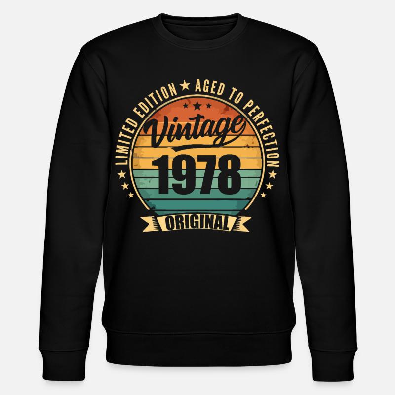 Limitierte Jubiläumsausgabe von 1978 - Stanley/Stella Unisex Bio-Sweatshirt CHANGER - Schwarz