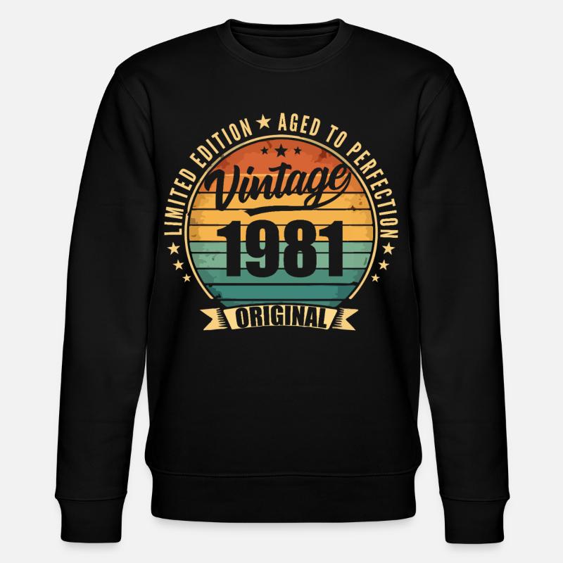 Limitierte Jubiläumsausgabe von 1981 - Stanley/Stella Unisex Bio-Sweatshirt CHANGER  - Schwarz