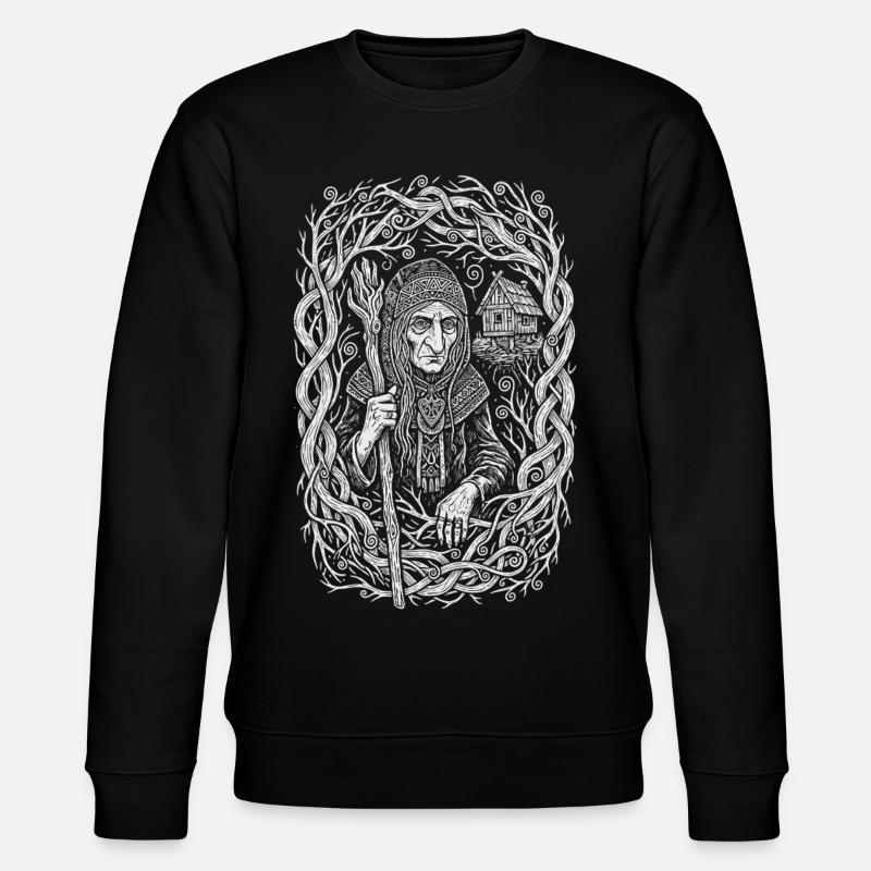 Baba Yaga Slawischer Wald Hexenkunst - Stanley/Stella Unisex Bio-Sweatshirt CHANGER  - Schwarz