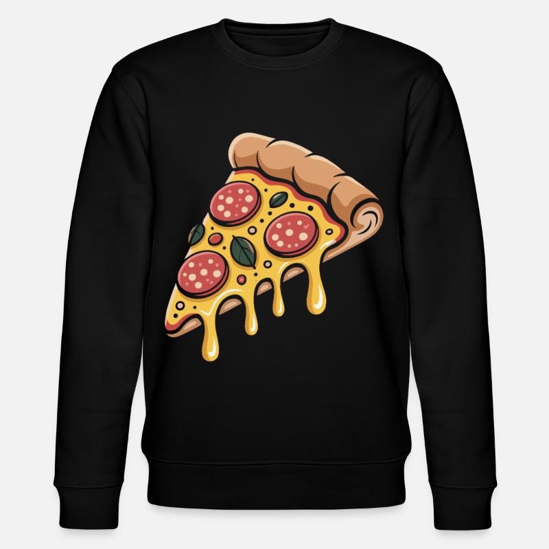 Cartoonpizza Handslice - Stanley/Stella Unisex Bio-Sweatshirt CHANGER  - Schwarz