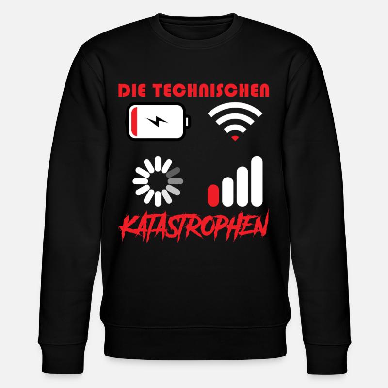 Computer THE TECHNICAL DISASTERS FUNNY - Stanley/Stella CHANGER Unisex Organic Sweatshirt - black