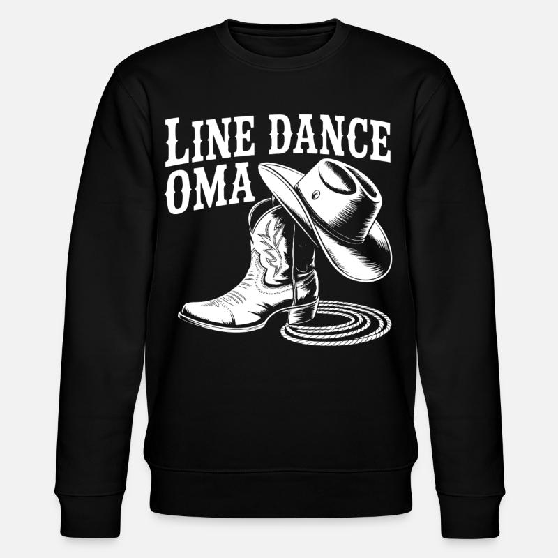 Line Dance Oma Cowboy Boots - Stanley/Stella Unisex Bio-Sweatshirt CHANGER  - Schwarz