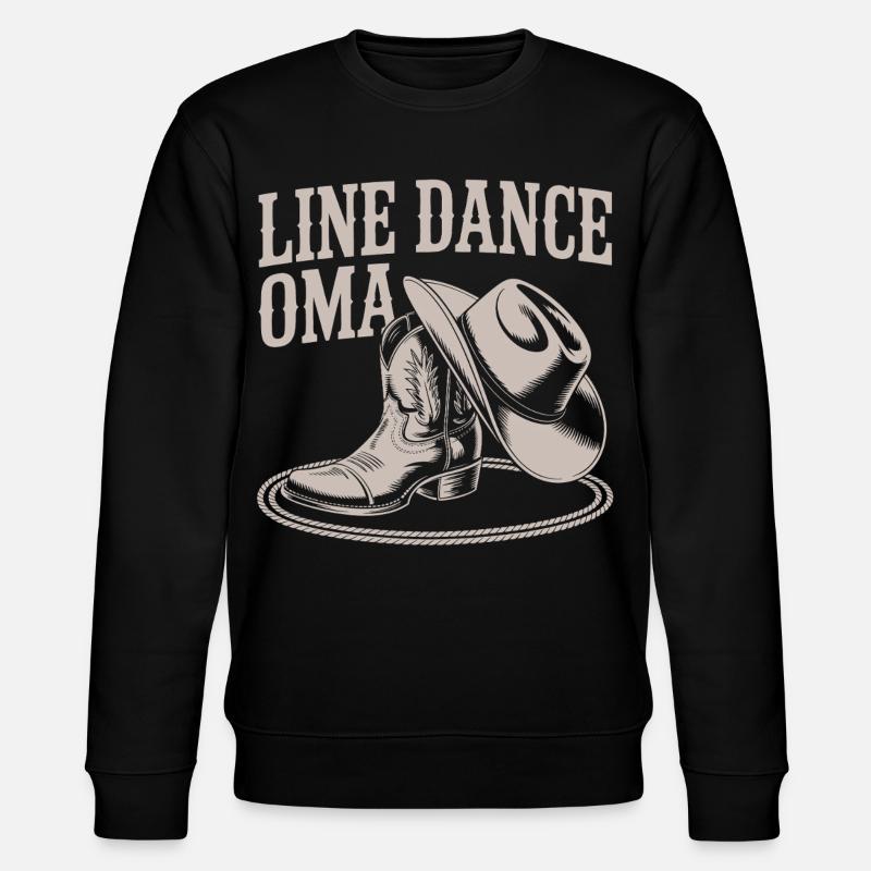 Line Dance Oma Western Boots - Stanley/Stella Unisex Bio-Sweatshirt CHANGER  - Schwarz