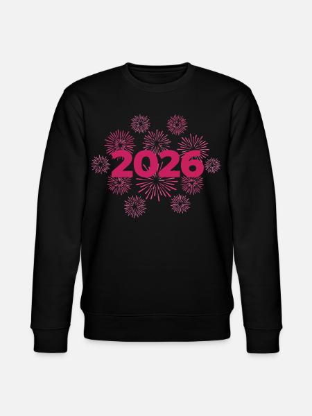 2026 Feuerwerk Silvesterfeier - Stanley/Stella Unisex Bio-Sweatshirt CHANGER  - Schwarz