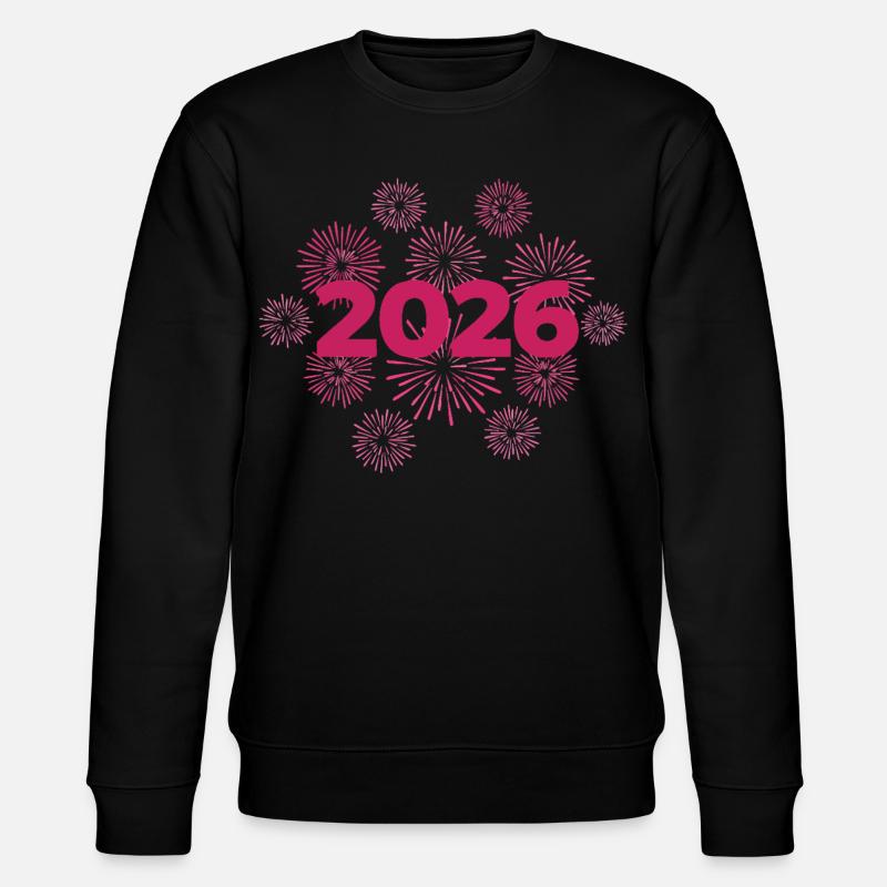 2026 Feuerwerk Silvesterfeier - Stanley/Stella Unisex Bio-Sweatshirt CHANGER  - Schwarz