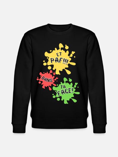 Boom, direkt ins Gesicht! - Stanley/Stella Unisex Bio-Sweatshirt CHANGER  - Schwarz