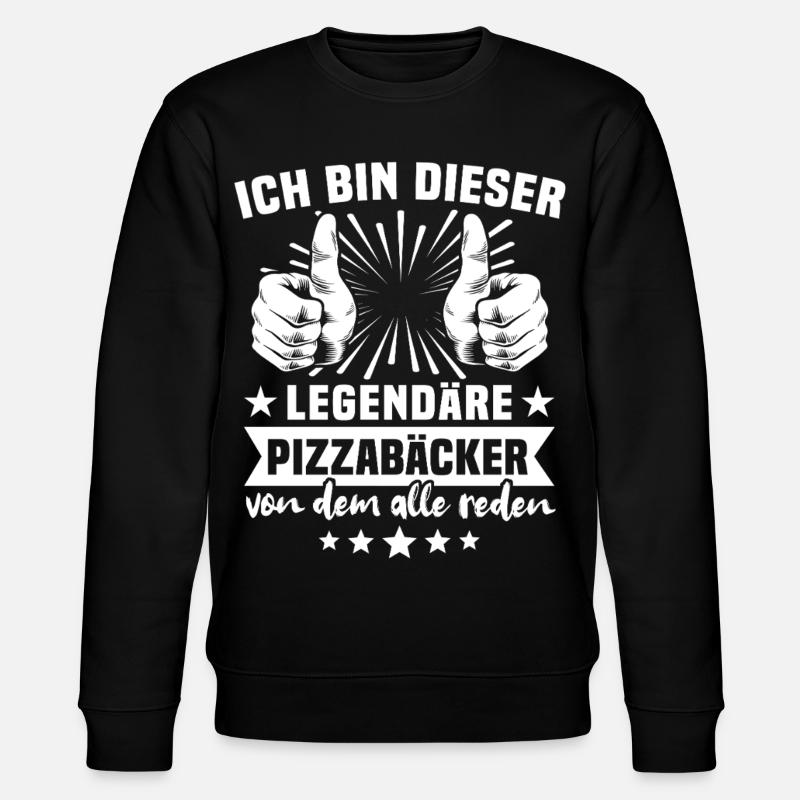 Pizza Maker Legend - Stanley/Stella CHANGER Unisex Organic Sweatshirt - black