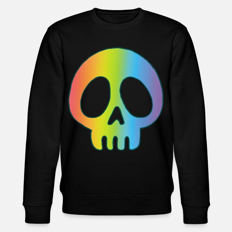 Mehrfarbiger Schädel - Stanley/Stella Unisex Bio-Sweatshirt CHANGER  - Schwarz