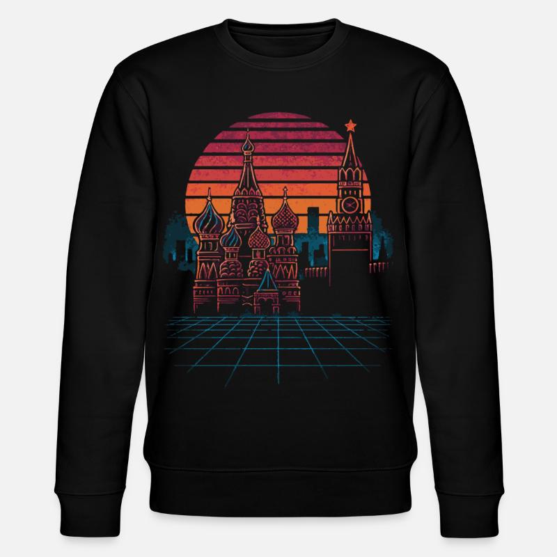 Néon Moscou Skyline Rétro - Sweat bio CHANGER Stanley/Stella Unisexe - noir