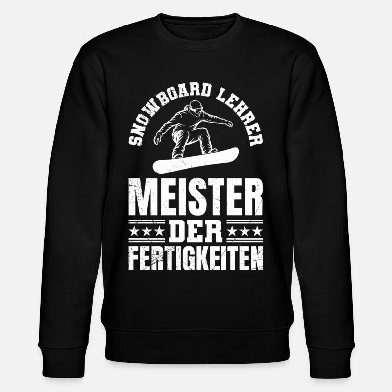 Snowboarder SNOWBOARD INSTRUCTOR MASTER - Stanley/Stella CHANGER Unisex Organic Sweatshirt - black