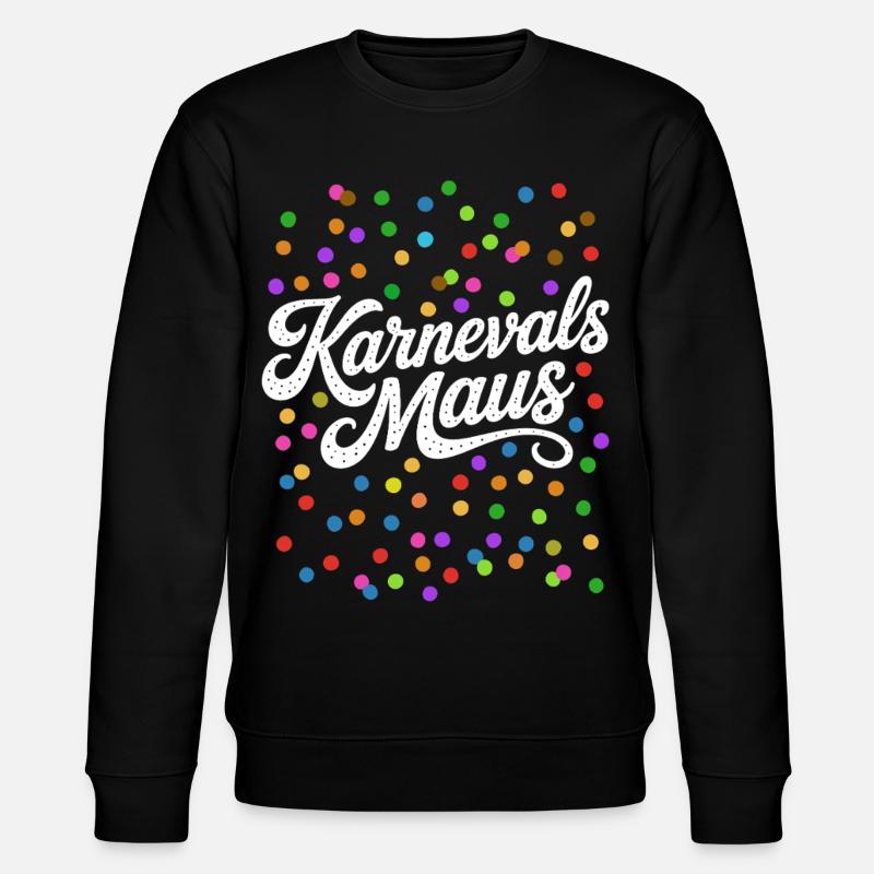 Karnevals Maus Konfetti Kostüm - Stanley/Stella Unisex Bio-Sweatshirt CHANGER  - Schwarz