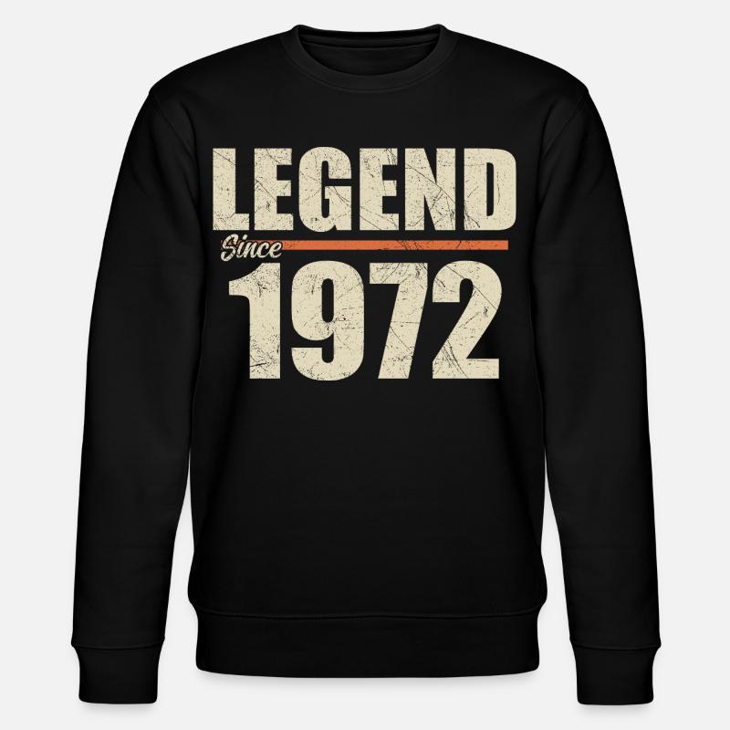 Anniversary 1972 | Legend since 1972 - Stanley/Stella CHANGER Unisex Organic Sweatshirt - black