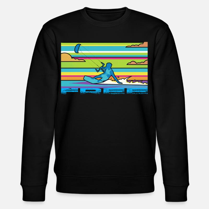 Kitesurf - Stanley/Stella Unisex Bio-Sweatshirt CHANGER  - Schwarz