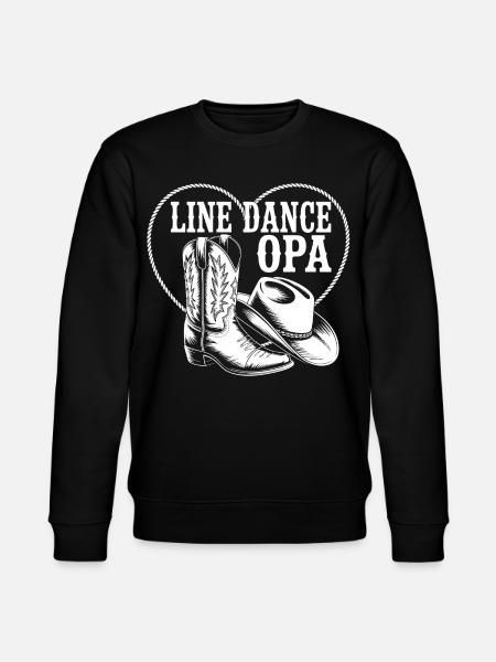 Line Dance Grandpa Cowboy Heart - Stanley/Stella CHANGER Unisex Organic Sweatshirt - black