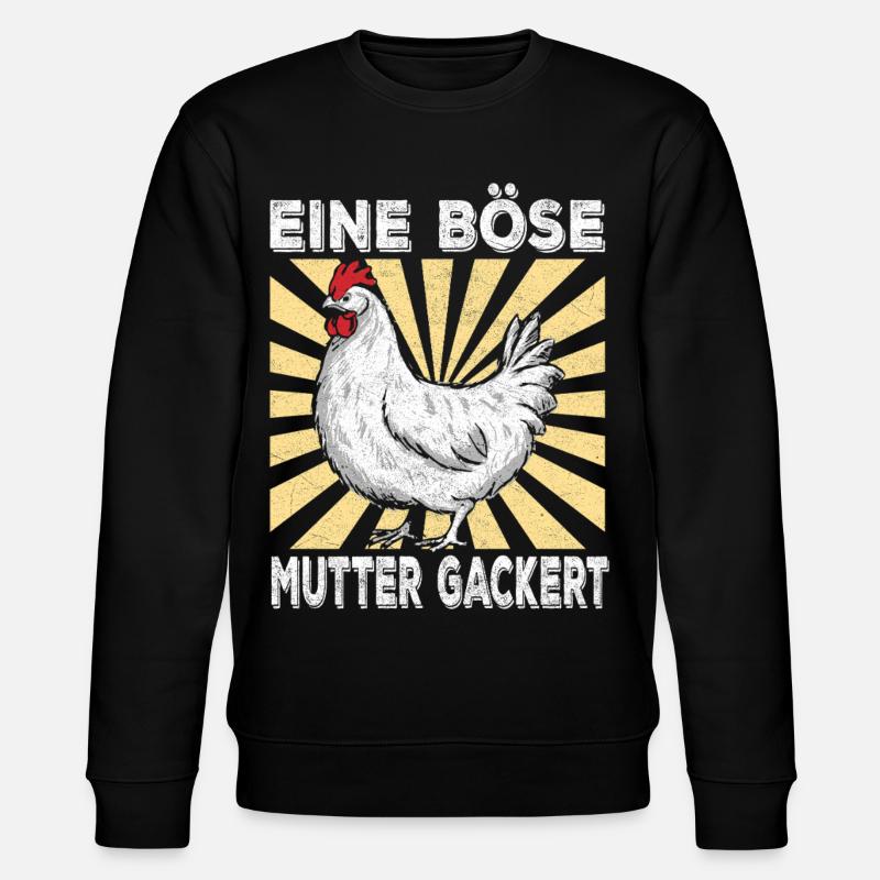 Eine Böse Mutter Gackert - Stanley/Stella Unisex Bio-Sweatshirt CHANGER  - Schwarz