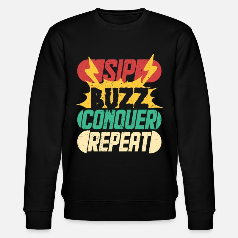 Energy Drink Sip Buzz Conquer - Stanley/Stella Unisex Bio-Sweatshirt CHANGER  - Schwarz