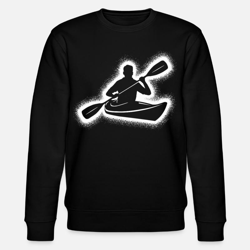 Kanu Paddelboot Herren Kinder Kajak - Stanley/Stella Unisex Bio-Sweatshirt CHANGER  - Schwarz