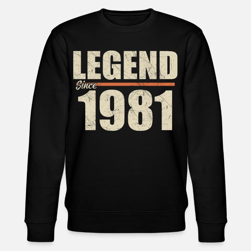 Genial seit 1981 - Stanley/Stella Unisex Bio-Sweatshirt CHANGER  - Schwarz