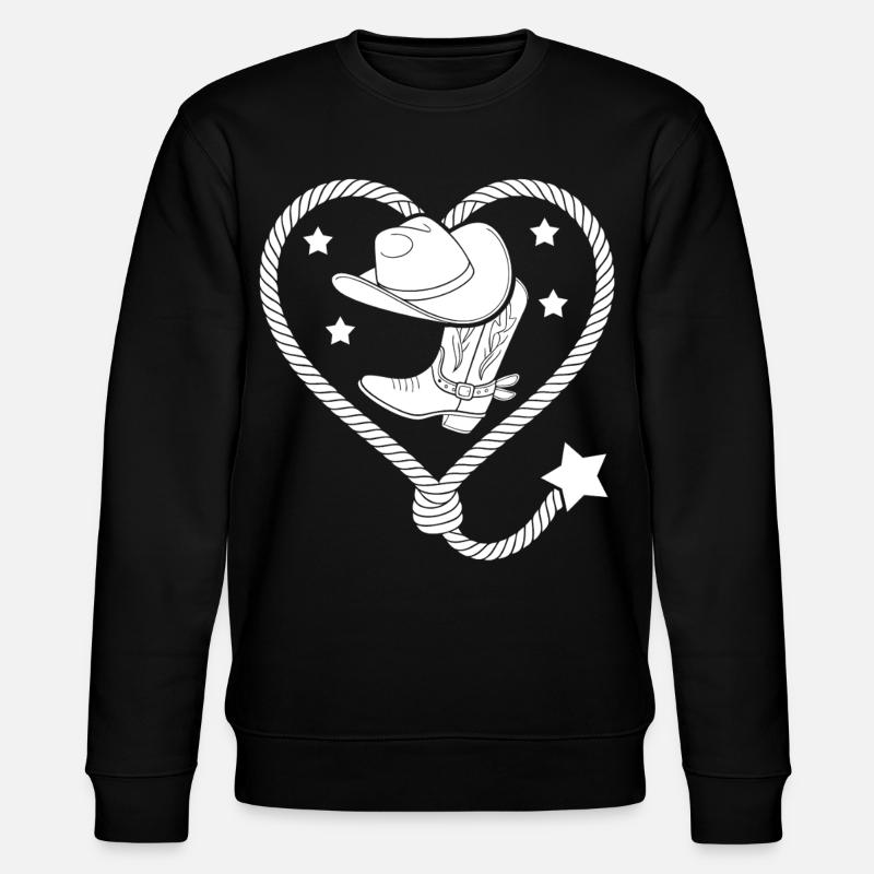 Herz Lasso Line Dance Stetson - Stanley/Stella Unisex Bio-Sweatshirt CHANGER - Schwarz