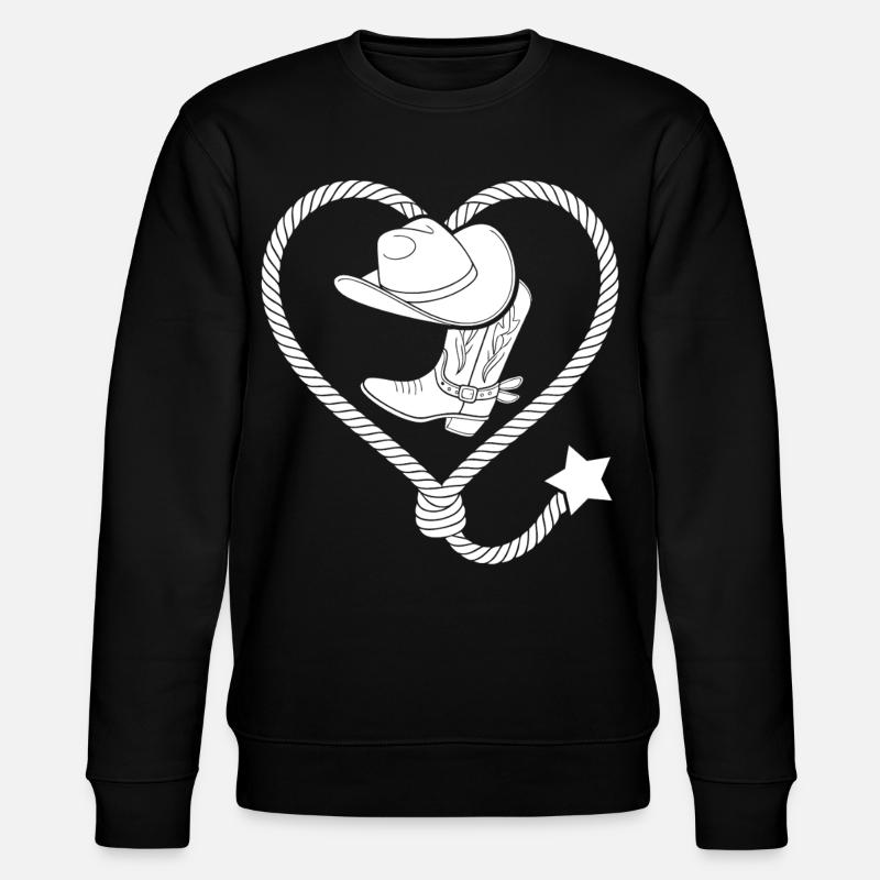 Herz Lasso Line Dance Stetson - Stanley/Stella Unisex Bio-Sweatshirt CHANGER - Schwarz