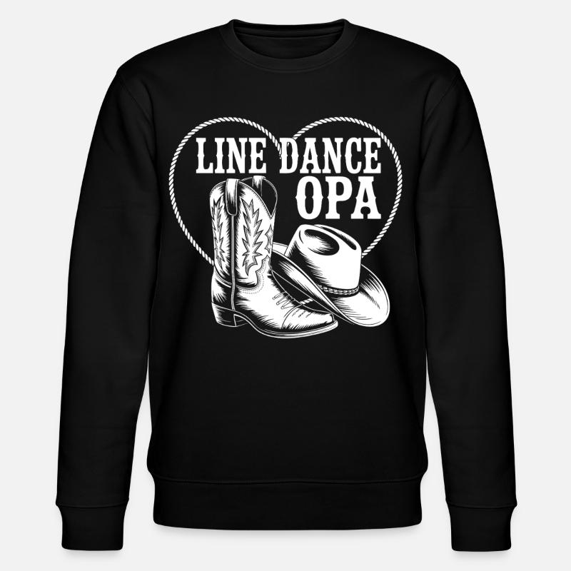 Line Dance Opa Herz Boot - Stanley/Stella Unisex Bio-Sweatshirt CHANGER - Schwarz