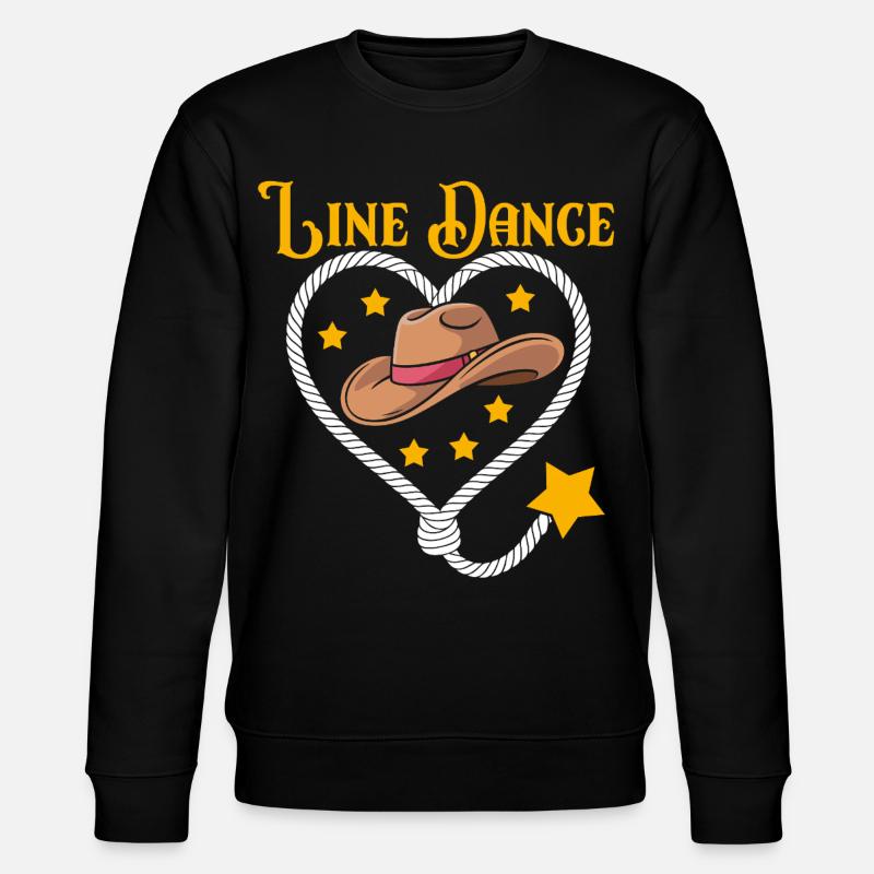 Line Dance Heart Hat - Stanley/Stella CHANGER Unisex Organic Sweatshirt - black