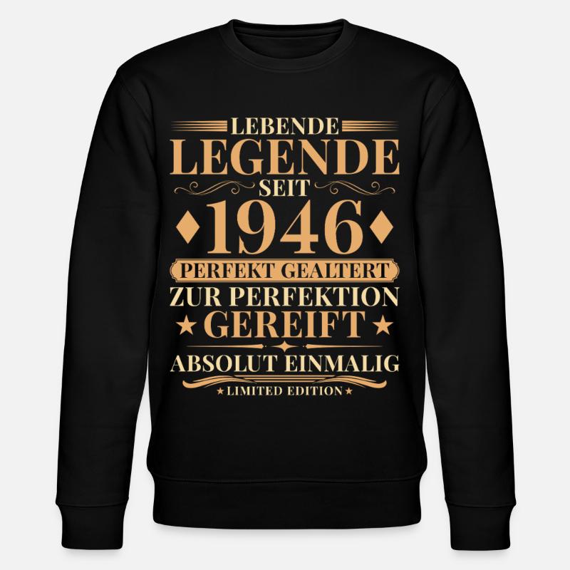 80 ans parfaitement vieilli mille 1946 - Sweat bio CHANGER Stanley/Stella Unisexe - noir