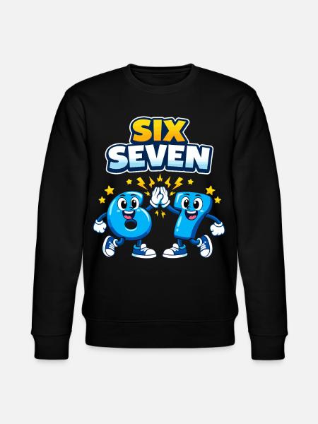 Nummer 67 Seks Syv - 6 7 Memes - Stanley/Stella økologisk unisex-sweatshirt CHANGER  - sort