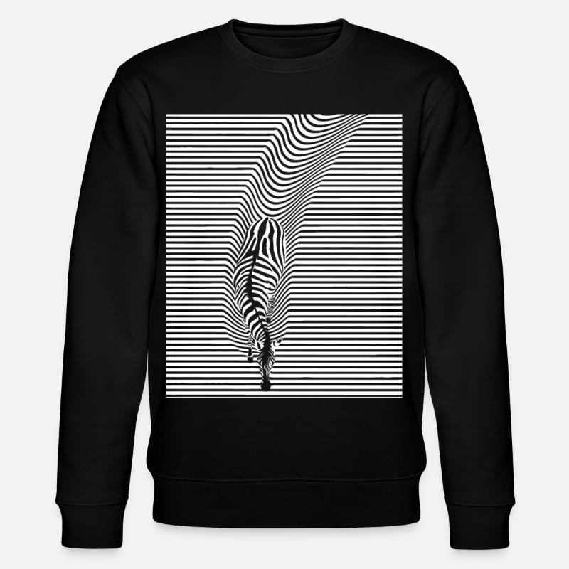 Zebra Kunst - Stanley/Stella Unisex Bio-Sweatshirt CHANGER  - Schwarz
