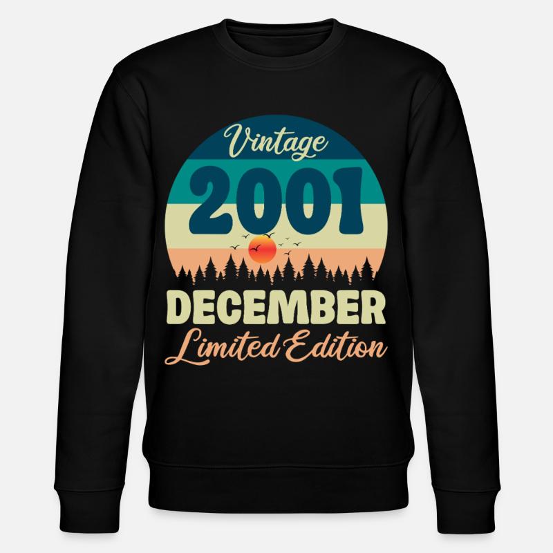 Anniversaire Décembre 2001 Cadeau D'anniversaire  - Sweat bio CHANGER Stanley/Stella Unisexe - noir