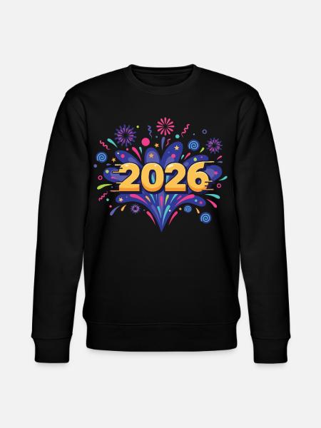 2026 Feuerwerksfeier Silvesterabend - Stanley/Stella Unisex Bio-Sweatshirt CHANGER - Schwarz