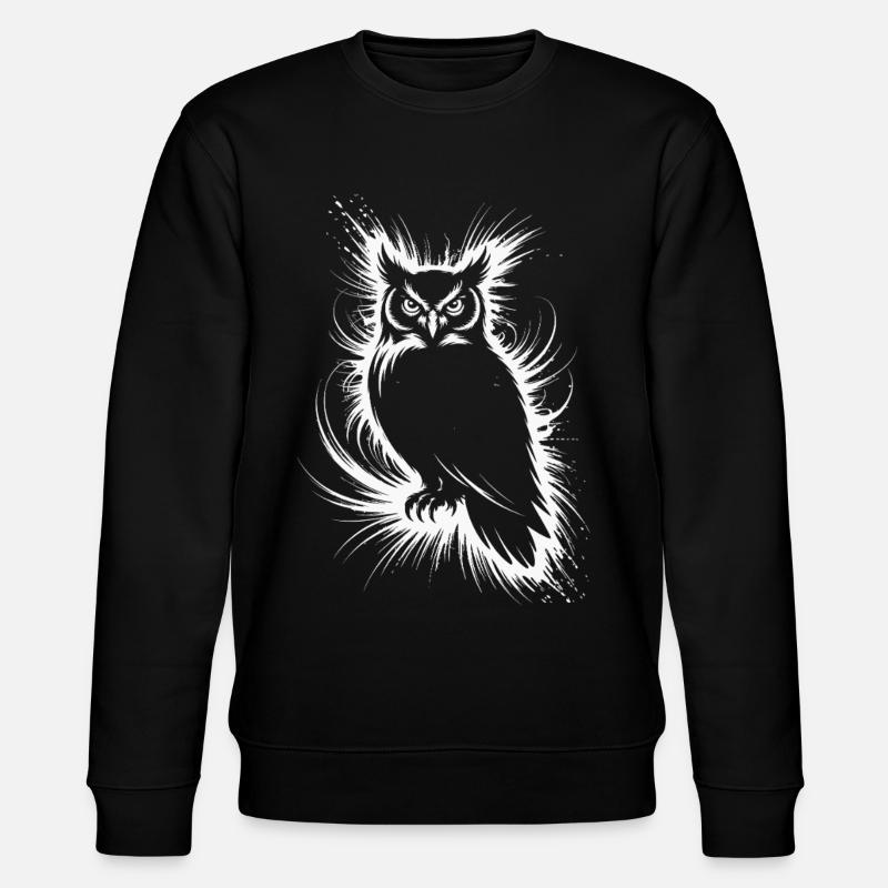 Silhouette d’art de hibou - Sweat bio CHANGER Stanley/Stella Unisexe - noir