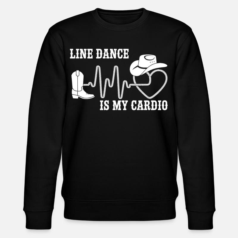 Line Dance Is My Cardio - Stanley/Stella Unisex Bio-Sweatshirt CHANGER  - Schwarz
