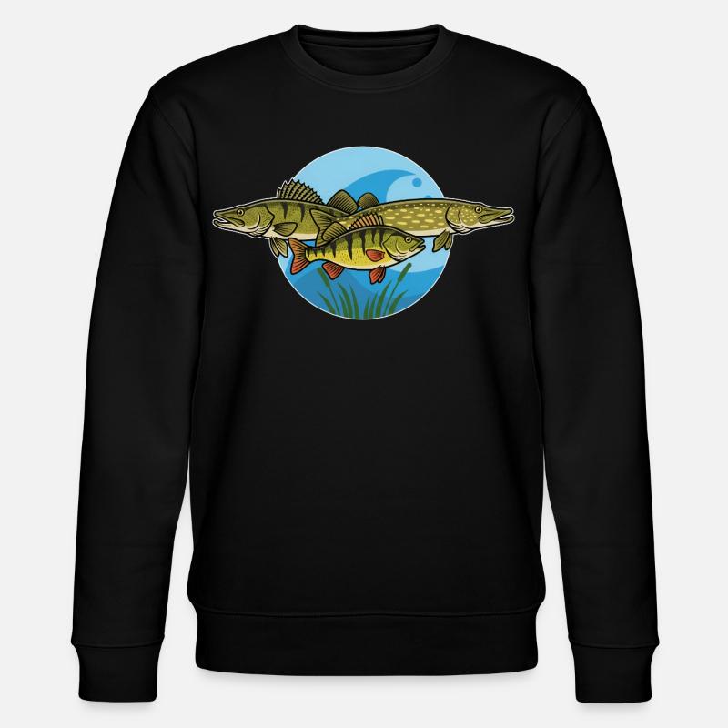 Perche, brochet, zander, prédateur, pêche - Sweat bio CHANGER Stanley/Stella Unisexe - noir