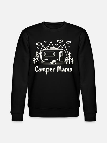 Camper Mama Abenteuer Berge Campingbus - Stanley/Stella Unisex Bio-Sweatshirt CHANGER  - Schwarz