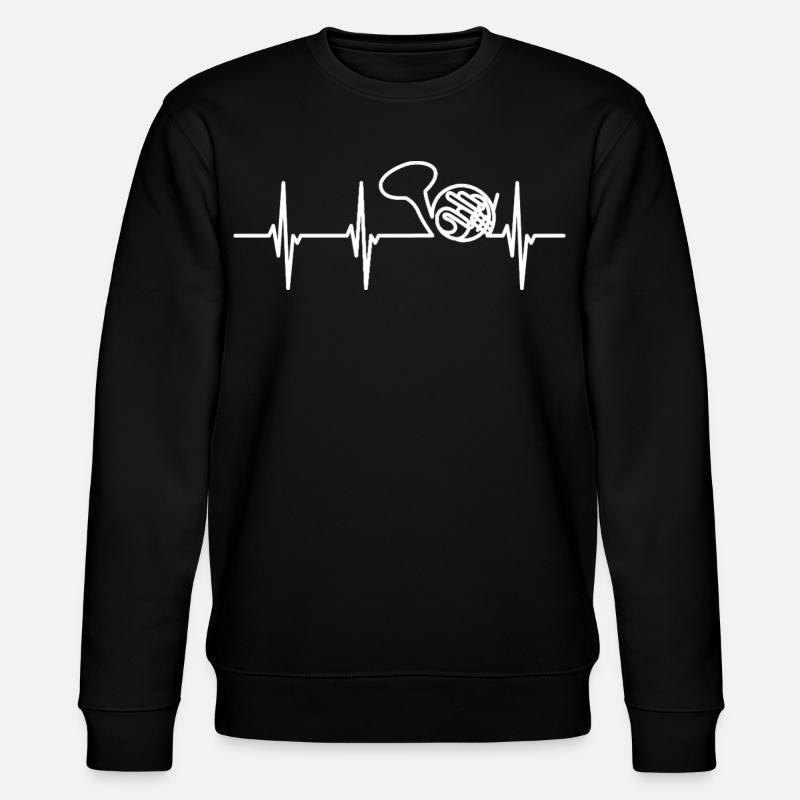 Waldhorn Herzlinie - Stanley/Stella Unisex Bio-Sweatshirt CHANGER  - Schwarz