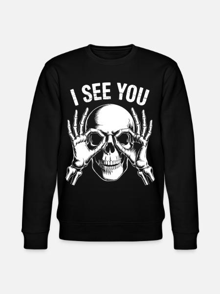 I See You Skeleton View - Stanley/Stella CHANGER Unisex Organic Sweatshirt - black