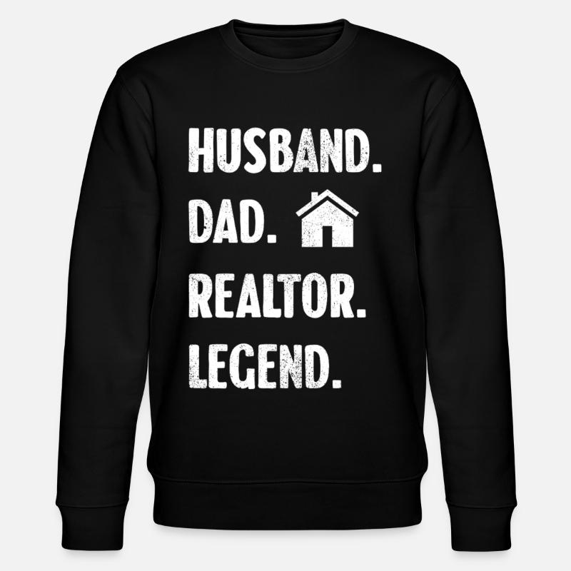 Ehemann Vater Makler Legende - Stanley/Stella Unisex Bio-Sweatshirt CHANGER  - Schwarz