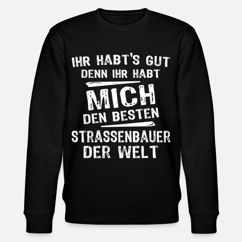 Strassenbauer - Stanley/Stella Unisex Bio-Sweatshirt CHANGER  - Schwarz