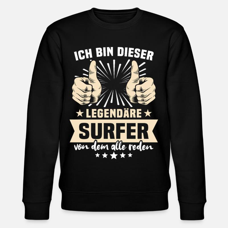 Surfer Sprüche - Stanley/Stella Unisex Bio-Sweatshirt CHANGER  - Schwarz