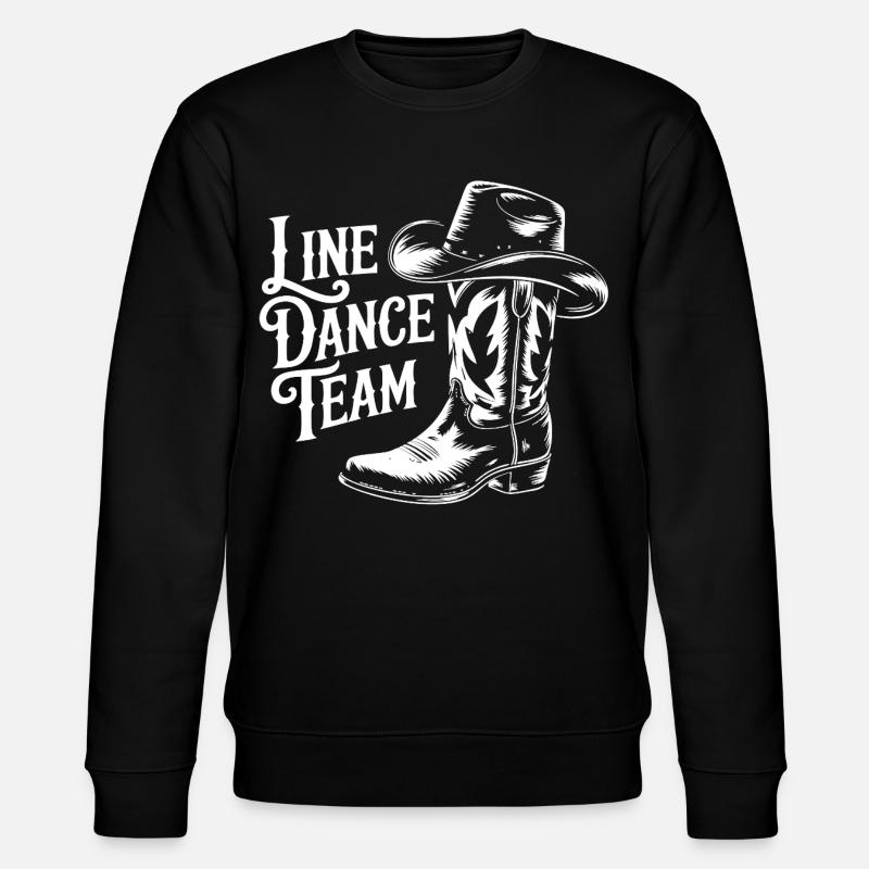 Line Dance Team Western Boots - Stanley/Stella Unisex Bio-Sweatshirt CHANGER  - Schwarz