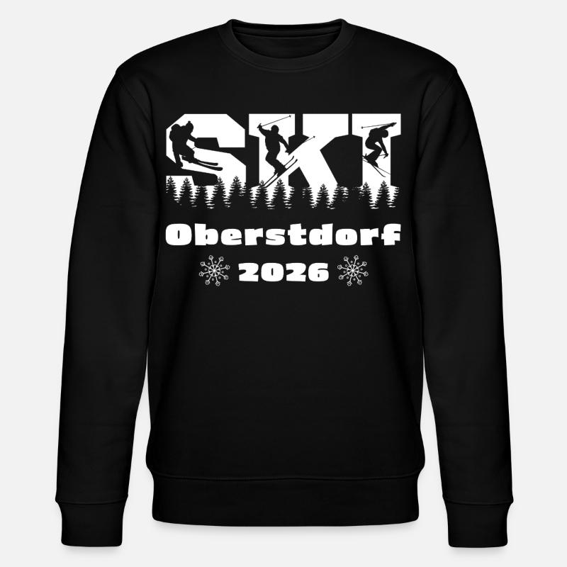 Ski Winterurlaub Oberstdorf 2026 - Stanley/Stella Unisex Bio-Sweatshirt CHANGER  - Schwarz