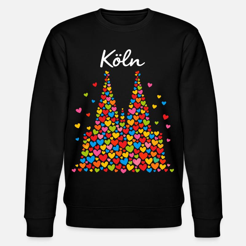 Köln Karneval Alaaf Konfetti Geschenk - Stanley/Stella Unisex Bio-Sweatshirt CHANGER  - Schwarz