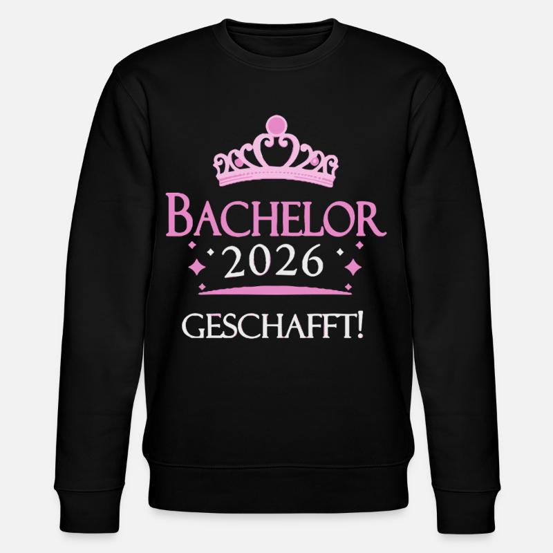 Bachelor 2026 Geschafft Krone - Stanley/Stella Unisex Bio-Sweatshirt CHANGER  - Schwarz