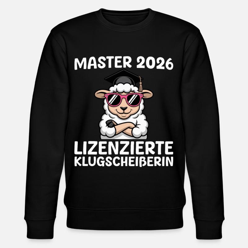 Master 2026 Schaf Masterprüfung Bestanden - Stanley/Stella Unisex Bio-Sweatshirt CHANGER  - Schwarz